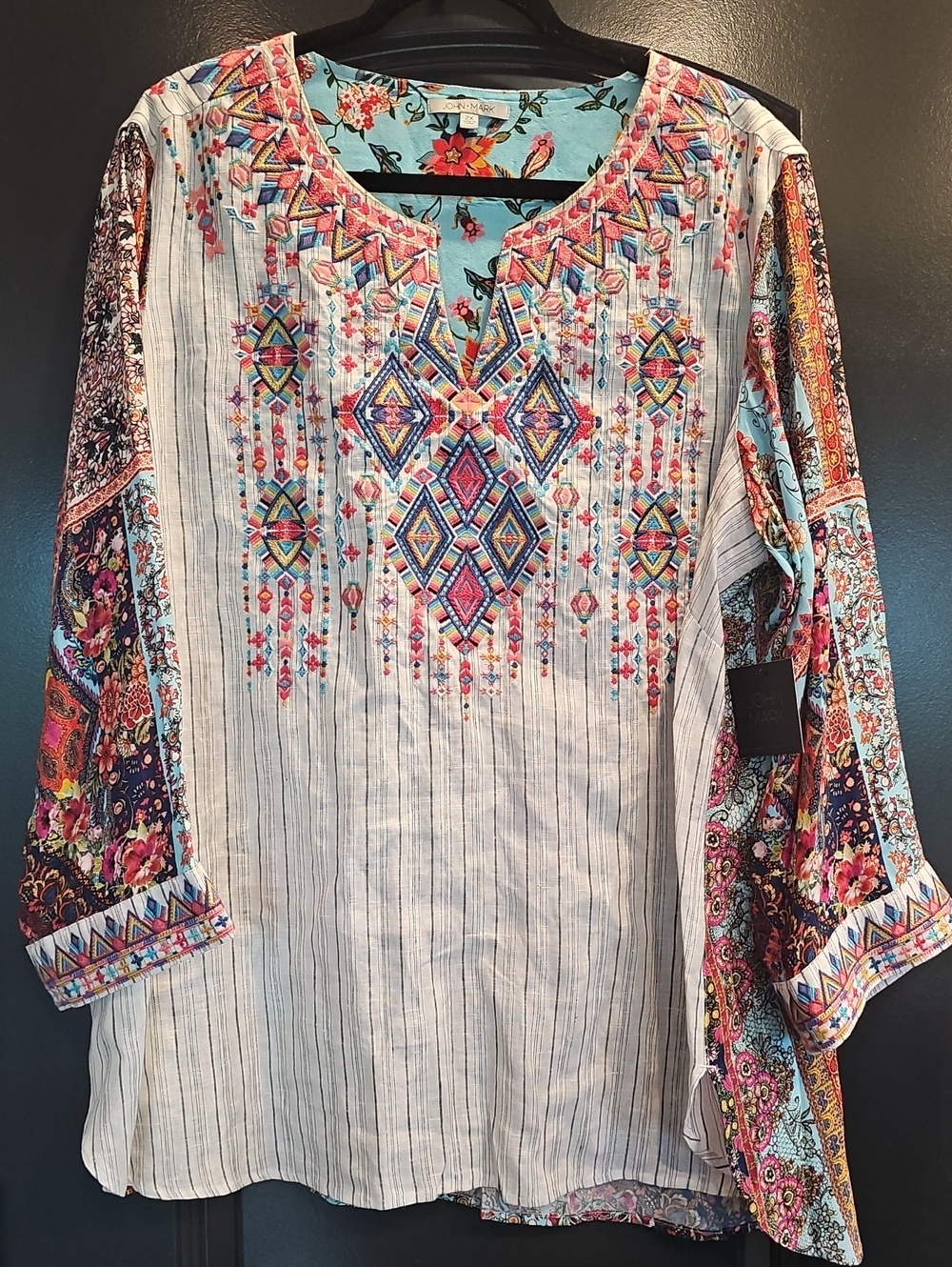 John Mark Embroidered Top